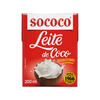 Red box of Sococo coconut milk with a coconut illustration on a white background