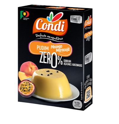 Pudim Zero Pêssego e Maracujá - 22g
