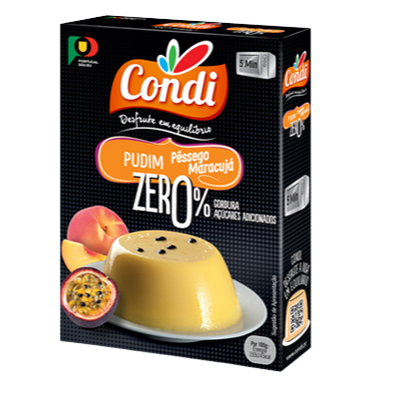 Pudim Zero Pêssego e Maracujá - 22g