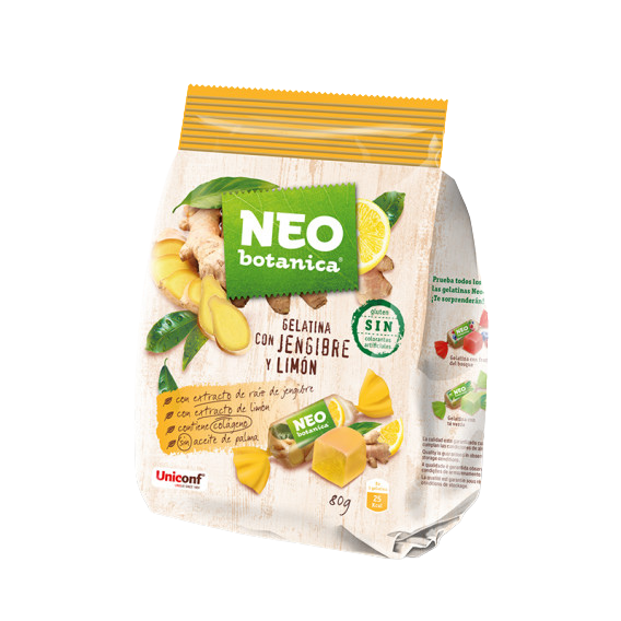 Ginger & Lemon Gelatin Candies - 72g