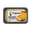 Frigosto brand packaging of bacalhau com natas on a white background
