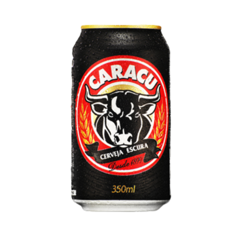 Can of Caracu beer with a black background