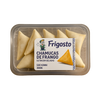 Packaged food items with Frigosto label on a white background