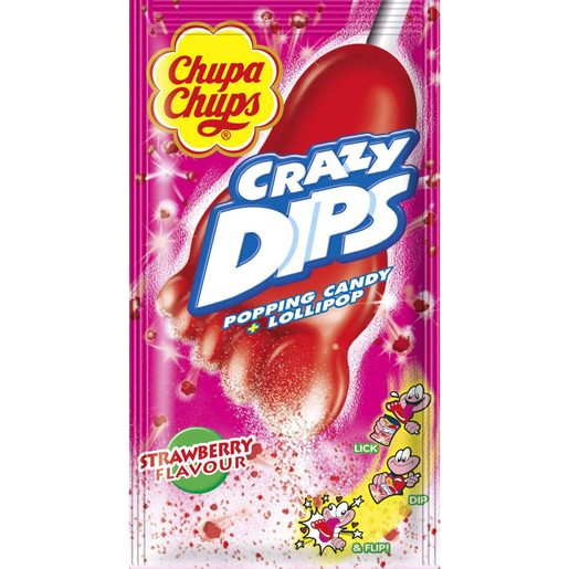 Lollipop Crazi Dips Erdbeere - 14g