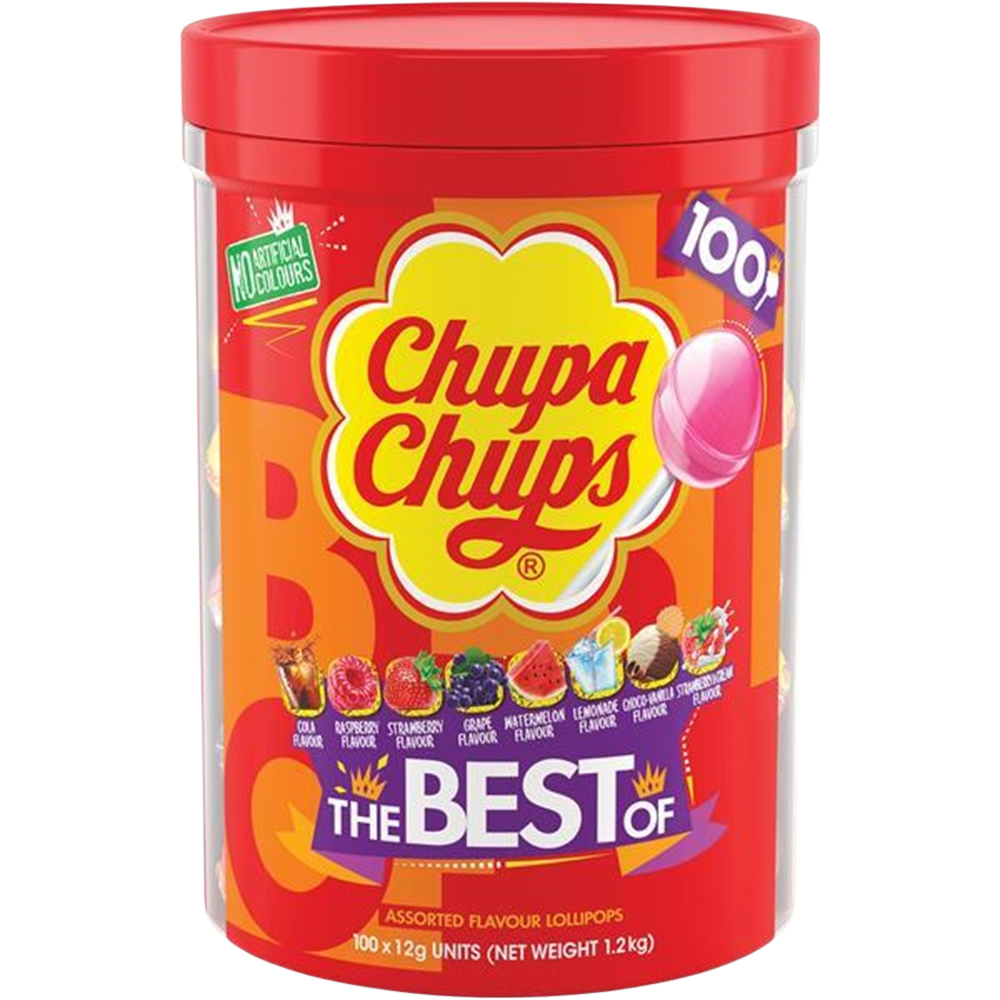 Chupa Chups Original Tube - 100 Units.
