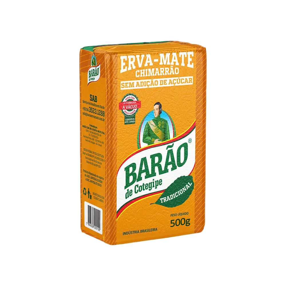 Box of Barão de Cotegipe Erva-Mate Chimarrón on a white background