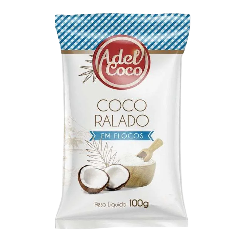 Coco ralado em flocos - 100g