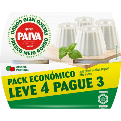 Queijo Fresco Clássico (4x62,5g) - 250g