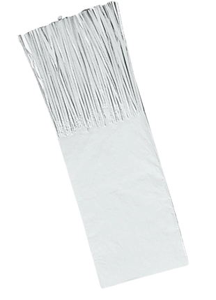 Seidenpapier mit Fransen für weiße Kugeln, 48 Einheiten – 23 x 7,5 cm