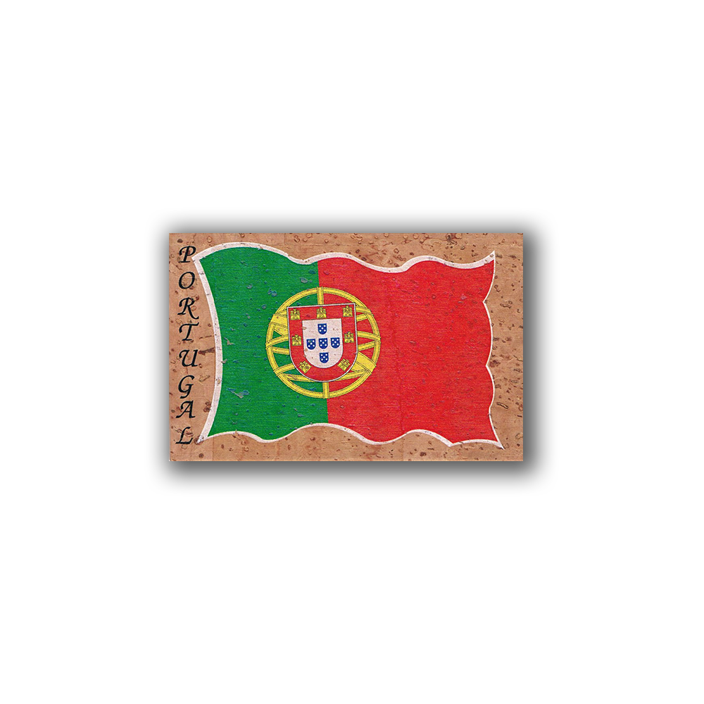 Bandeira de Portugal - Íman de frigorífico em cortiça