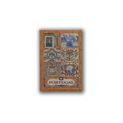 Azulejos Portugueses - Íman de Geladeira em Cortiça