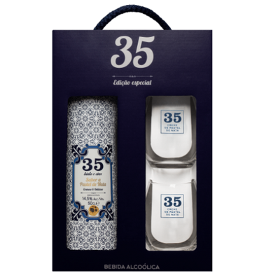 Pack Tradição Licor 35 com 2 Copos