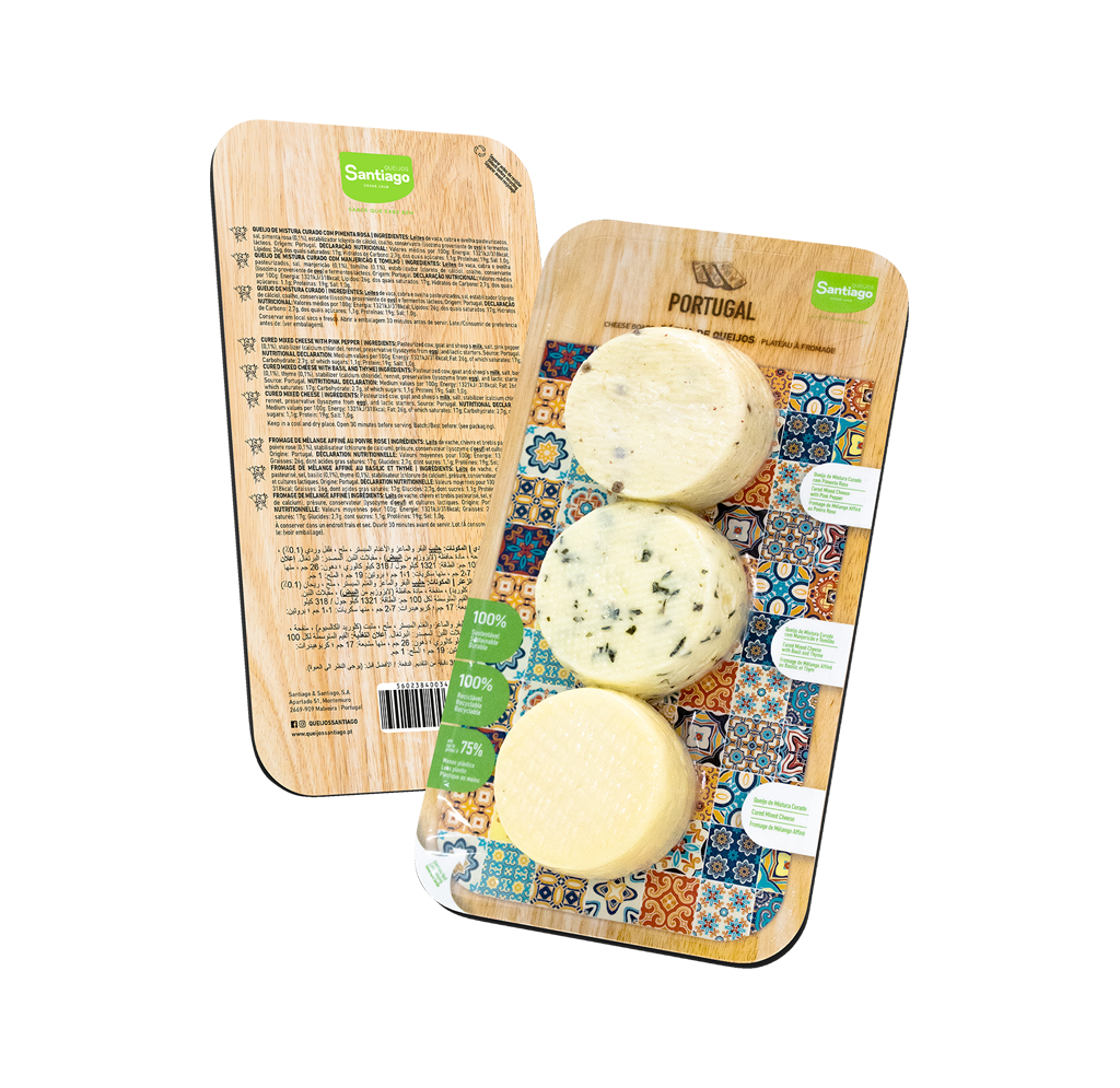 Tábua de Queijos Sabores Misto Queijos Santiago • 300 G Made in Market