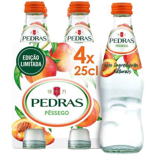 Pedras Salty Peach Mineralwasser mit Kohlensäure – 250 ml