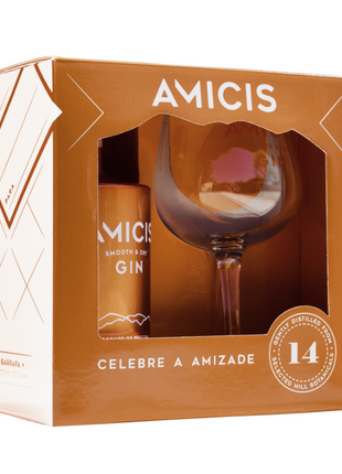 Amicis Smooth & Dry Gin com Copo Oferta - 700ml