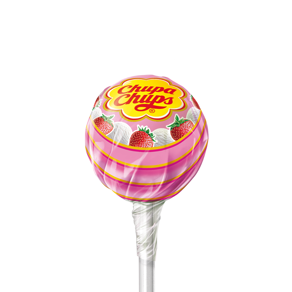 Chupa Chups Morango e Nata Sabor Original